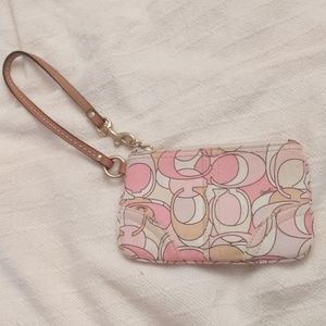 Pink Coach wristlet